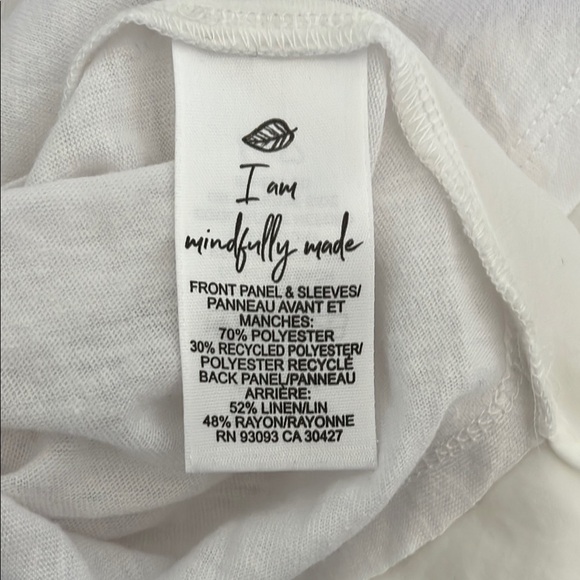 NWT NIC+ZOE White Linen Blend Recycled Fibers Blouse Top - Size Small - Picture 3 of 14